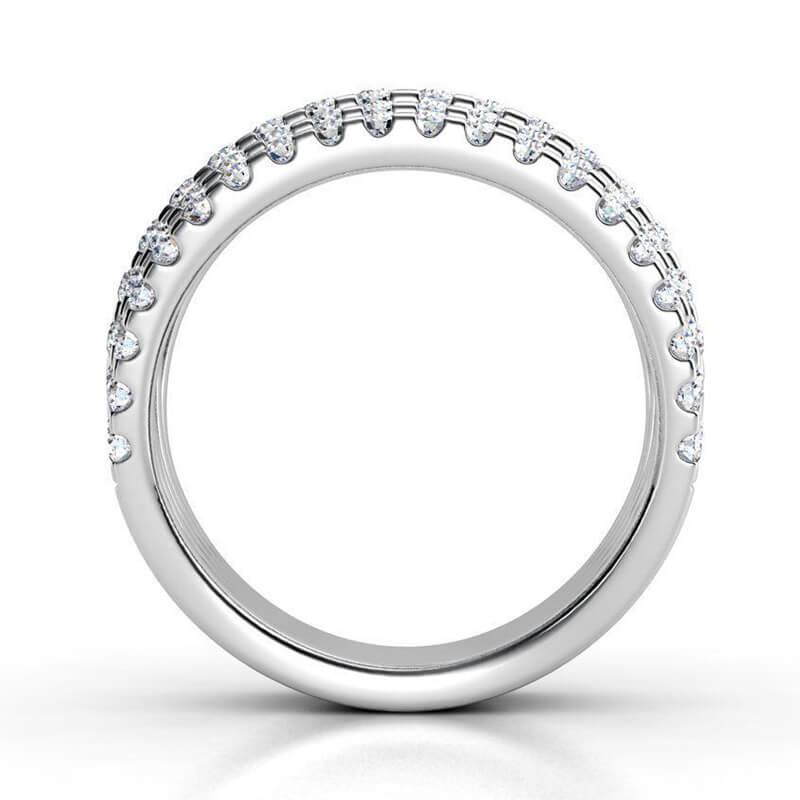 1.5 carat diamond ring. Vega - diamond ring with 5 rows of diamonds. Side view — view 4