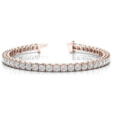 Vida - Round Diamond Round Diamond Tennis Bracelet, Rose gold