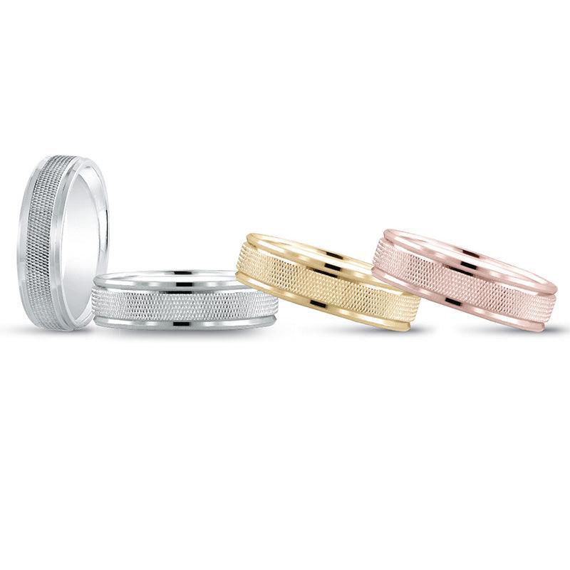 Xavier - Mens Wedding Ring. Available in white gold, yellow gold, rose gold or platinum — view 1