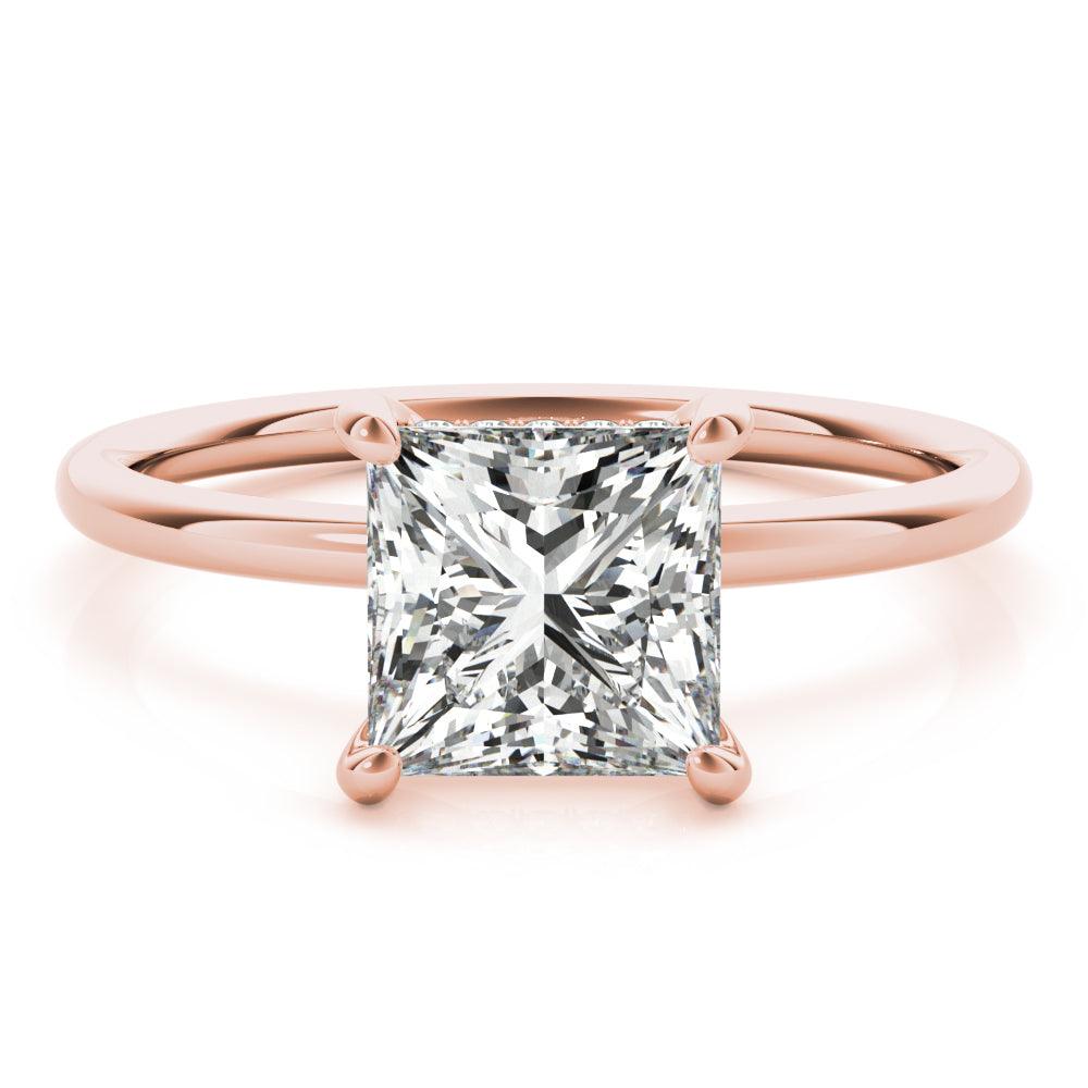Jenna - 3.0 Carat Princess Cut Lab Grown Diamond Engagement Ring - Monroe Yorke Diamonds