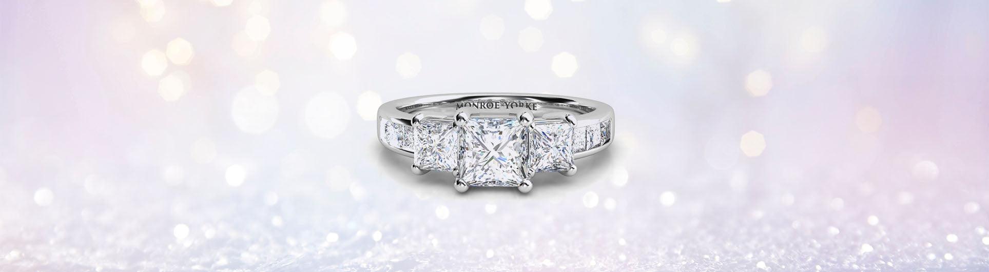 Three Stone Diamond Rings - Monroe Yorke Diamonds