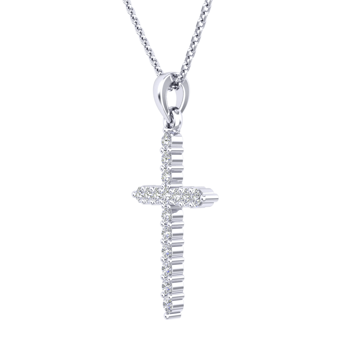 Diamond Cross Pendant - 0.25 Carats - Monroe Yorke Diamonds — view 2