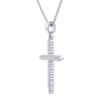 Diamond Cross Pendant - 0.25 Carats thumbnail 2