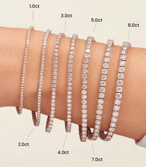 Astrid - 7.00 Carat Lab Grown Diamond Tennis Bracelet, 18ct. Luxurious and Timeless - Monroe Yorke Diamonds