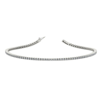 1.75 carat natural diamond tennis bracelet. created with white gold or platinum