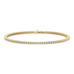 gold tennis bracelet with 1.75 carats of natural diamonds 