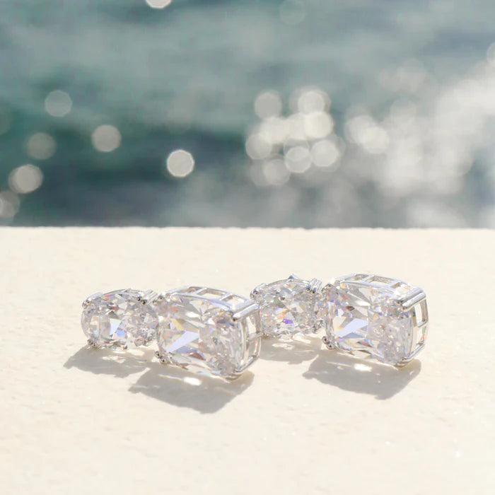 Mars - Stunning Cubic Zirconia Drop Earrings - Monroe Yorke Diamonds — view 3