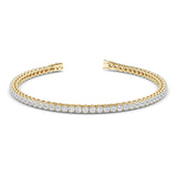 5 carat diamond tennis bracelet in gold. 