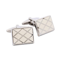 Criss-Cross White Enamel Cufflinks thumbnail 3
