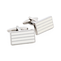 White Enamel Cufflinks thumbnail 3
