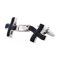 Black Enamel Cross Cufflinks thumbnail 3