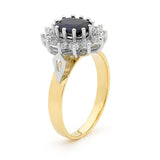 Kate Middleton Style Sapphire Ring with Diamonds - Monroe Yorke Diamonds