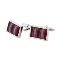 Multi Coloured Striped Cat's Eye Cufflinks thumbnail 3