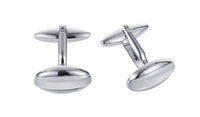 White Cat's Eye Oval Cufflinks thumbnail 2