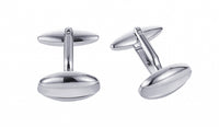 White Cat's Eye Oval Cufflinks thumbnail 1
