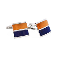 Orange & Navy Cat's Eye Cufflinks thumbnail 4
