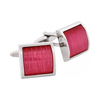 Pink Striped Cat's Eye Cufflinks thumbnail 4