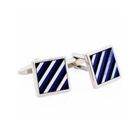 MOP, Lapis Lazuli & Onyx Striped Cufflinks thumbnail 3