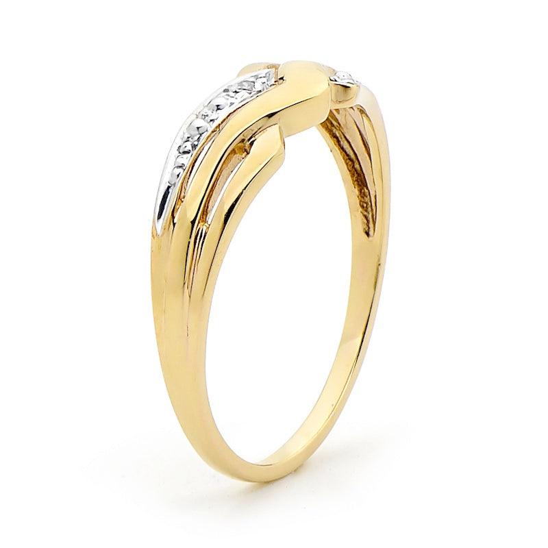 Dainty Diamond set Plait Ring - Monroe Yorke Diamonds — view 3