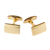 Gold-Plated Mesh Patterned Rectangle Cufflinks