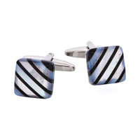 Onyx & Mother of Pearl Square Cufflinks thumbnail 1