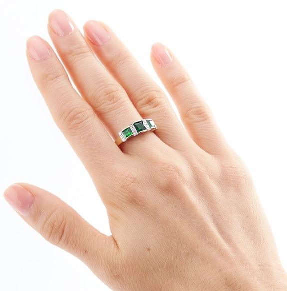 Royal Princess Emerald Eternity Ring - Monroe Yorke Diamonds — view 2