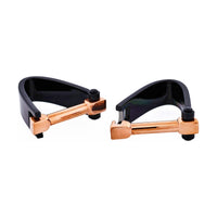 Black & Rose Gold Plated Wrap Around Cufflinks thumbnail 2