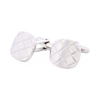 Brushed Rhodium Criss-Cross Cufflinks thumbnail 4