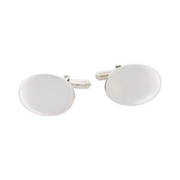 Sterling Silver Oval Cufflinks thumbnail 1