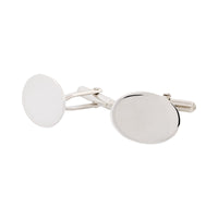 Sterling Silver Oval Cufflinks thumbnail 3