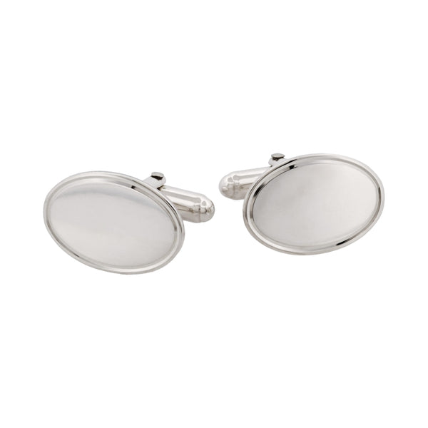 Sterling Silver Engine Turn Oval