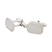Sterling Silver Engine Turn Octagon Cufflinks thumbnail 4