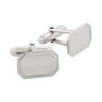 Sterling Silver Engine Turn Octagon Cufflinks thumbnail 3