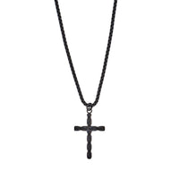 Black Stainless Cross & Chain thumbnail 1