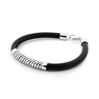 Sterling Silver Leather Bracelet thumbnail 2