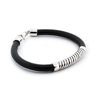 Sterling Silver Leather Bracelet thumbnail 3