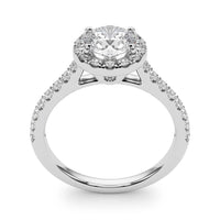 Lana — Round Lab Grown Diamond Halo Engagement Ring thumbnail 6