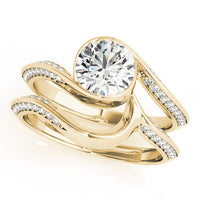 Connie — Round Lab Grown Diamond Engagement Ring with Pavé Band thumbnail 7