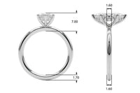 The Maeve — Marquise Lab Grown Diamond Hidden Halo Engagement Ring thumbnail 8