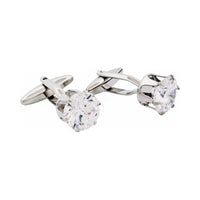 Crystal Diamond Shape Cufflinks thumbnail 3