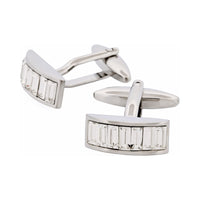 Curved Crystal Bar Cufflinks thumbnail 3