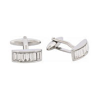 Curved Crystal Bar Cufflinks thumbnail 4