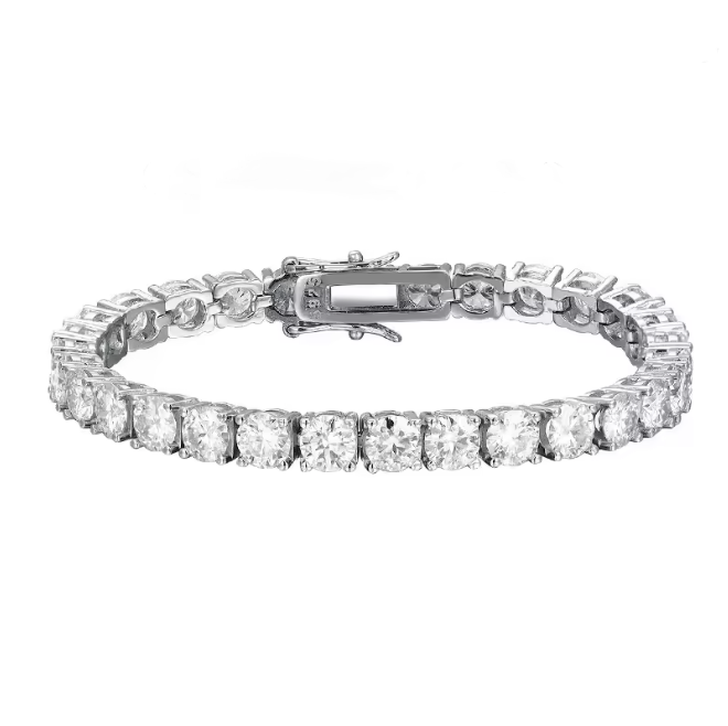 15.0 Carat Moissanite Tennis Bracelet  - 5.0mm Wide