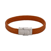 Stainless Steel & Brown Cord Bracelet thumbnail 1
