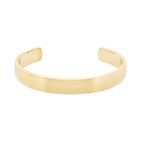 Gold Striped Cuff Bangle thumbnail 1