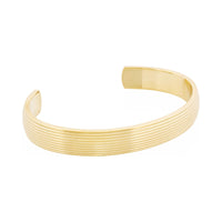 Gold Striped Cuff Bangle thumbnail 2