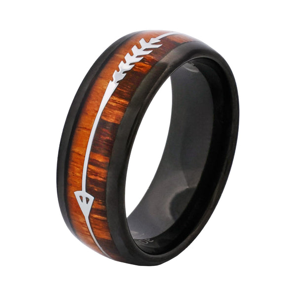 Frontier Arrow Black Ion-Plated Tungsten Ring