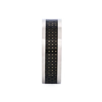 Steel & Carbon Fibre Inlay Ring thumbnail 1