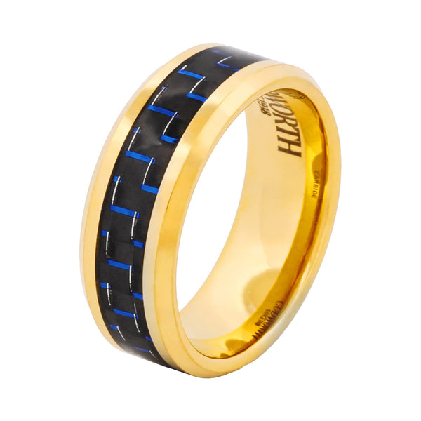 Gold Matrix Gold Ion-Plated Tungsten Ring