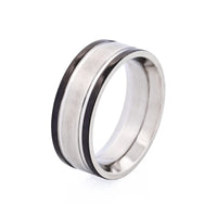 Black Ion-Plated Carbon Fibre Look Ring thumbnail 3